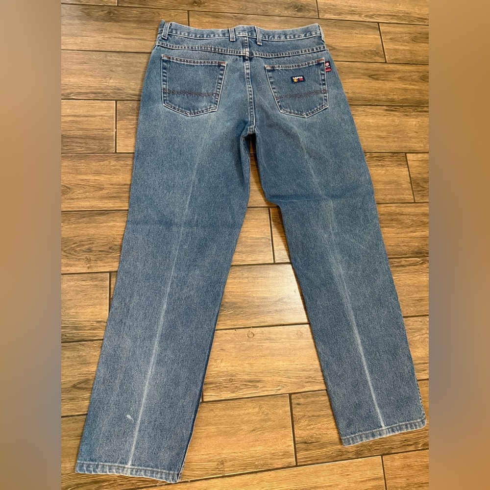 Lapco FR Flame Resistant Men's 38x32 Blue Jeans 2112 Cat 2 Worn